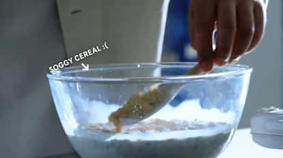 Cornflakes in a Mixing Bowl for Warhol's Milk Punch.