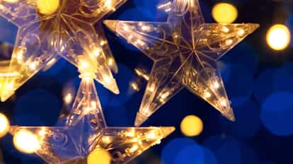 Three sparkling star lights.