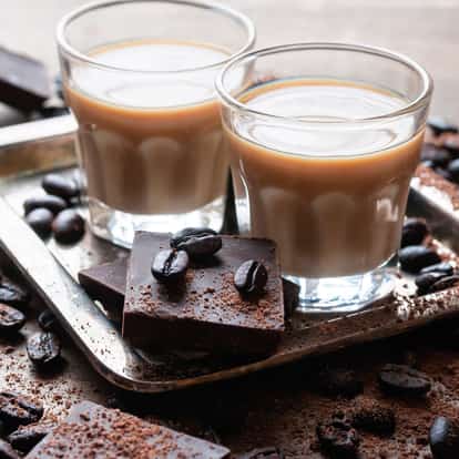 brown cacao liqueur