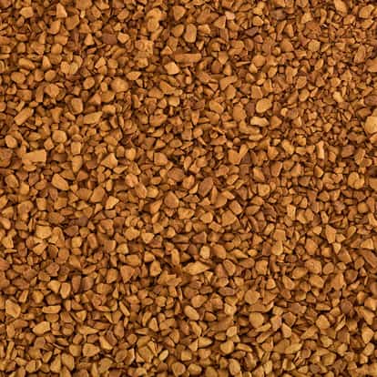 Instant coffee granules filling the frame