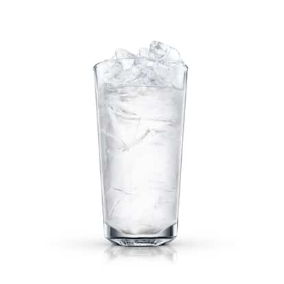 a glass of water