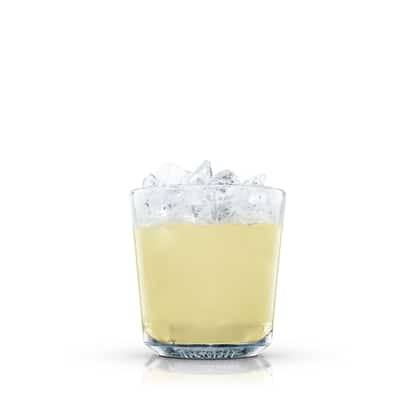 Absolut Appearance in a rocks glass with crushed ice on white background