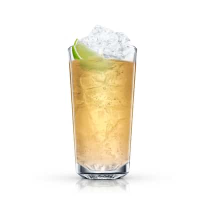 Absolut Pears Carnival served in a highball glass with crushed ice and lime wedge