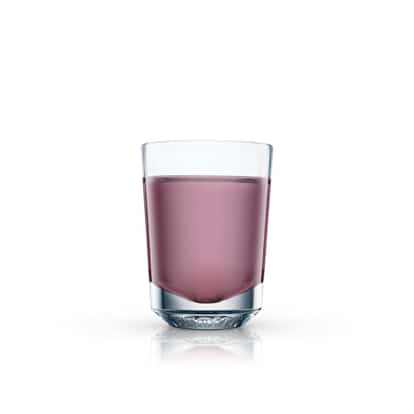 Absolut Raspberri Shooter in a shot glass on white background