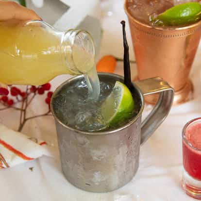 Absolut Vanilia Mule - a Moscow Mule variation made with Absolut Vanilia vodka