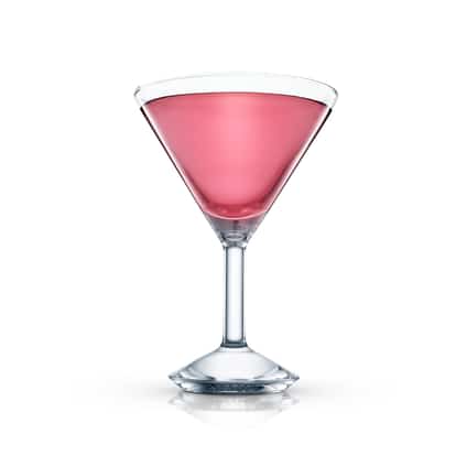 Belmont served in a martini glass on white background