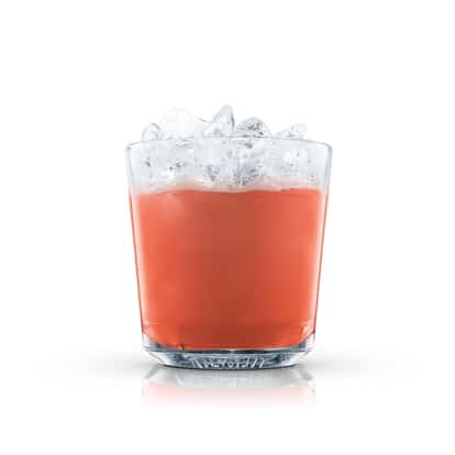 Bloody Bull in an Absolut rocks glass with crushed ice on white background