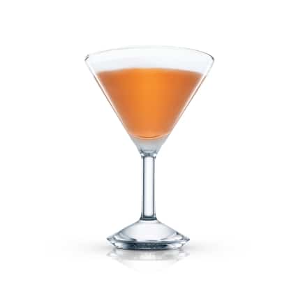 Cable Car in a martini glass on white background