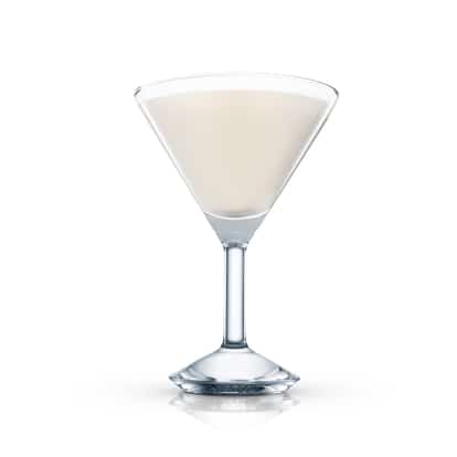 Choc & Nut Martini in a martini glass on white background