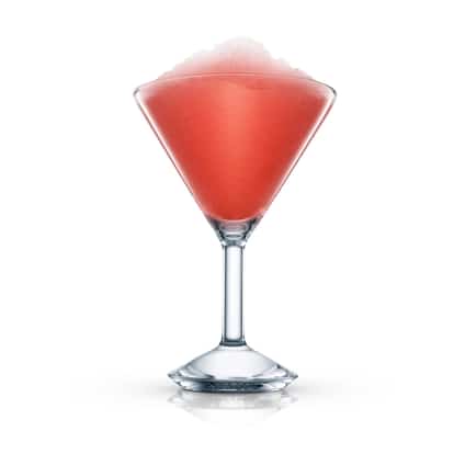 Copabanana Daiquiri frozen in an Absolut martini glass on white background