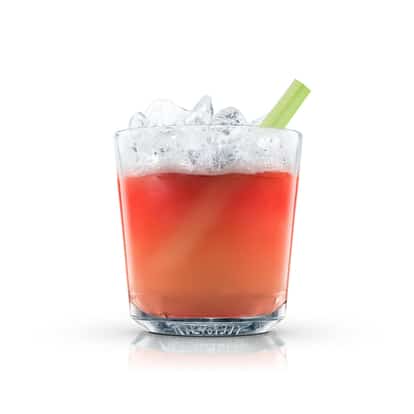 Cubanita in an Absolut rocks glass topped with crushed ice and a stalk