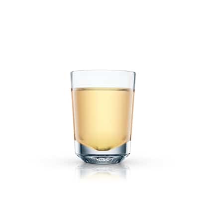 Damson In Distress served in a rocks glass on white background