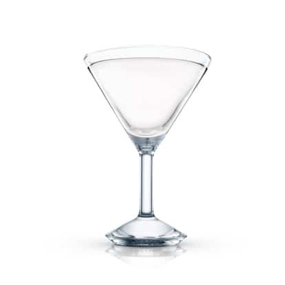 Ethel Duffy served in a martini glass on white background
