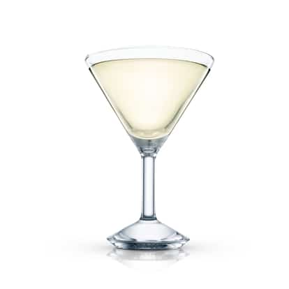 Foxtrot in a martini glass on white background