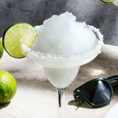 Frozen Margarita in a Margarita Glass