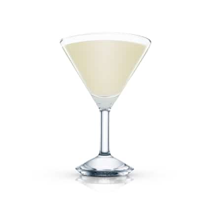 Judy Holliday’s White Lady in a martini glass on white background