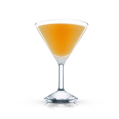 Kentucky Gentleman served in a martini glass on white background