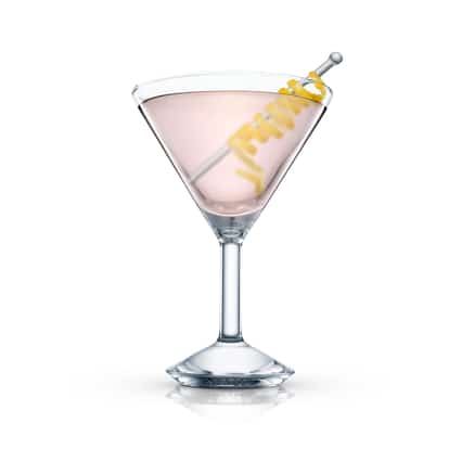 Mar Del Plata in a martini glass with a lemon twist on a pick