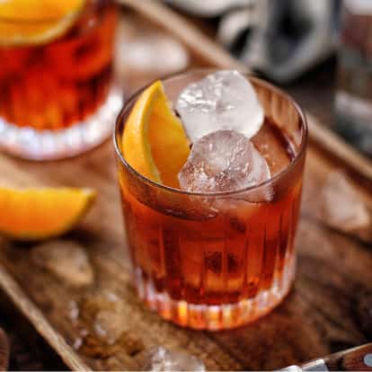 Classic Negroni cocktail served in a Rocks Glass