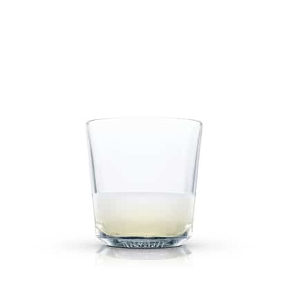 New Orleans Fizz in a rocks glass on white background