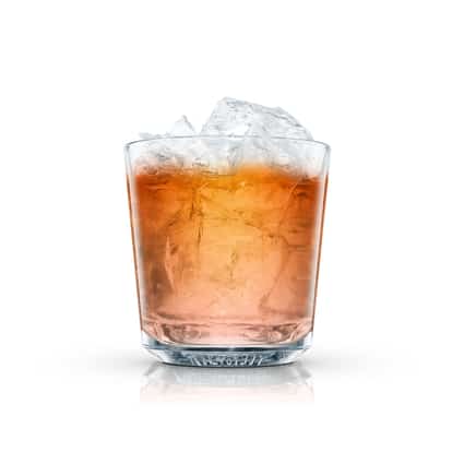 New Orleans served in an Absolut rocks glass with crushed ice on white background