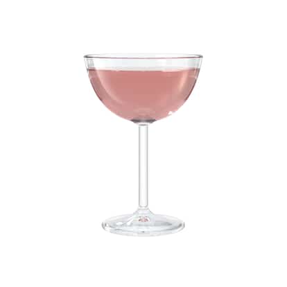North in a coupe glass on white background