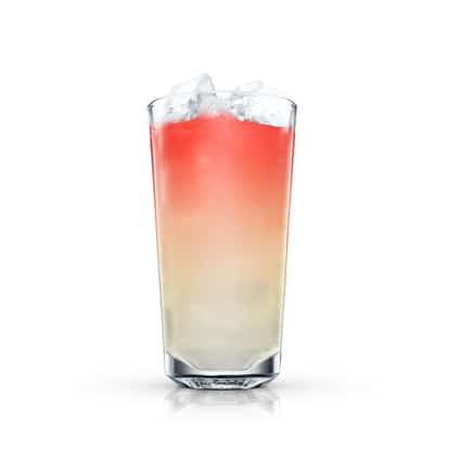 Passover in a highball glass with ice on white background