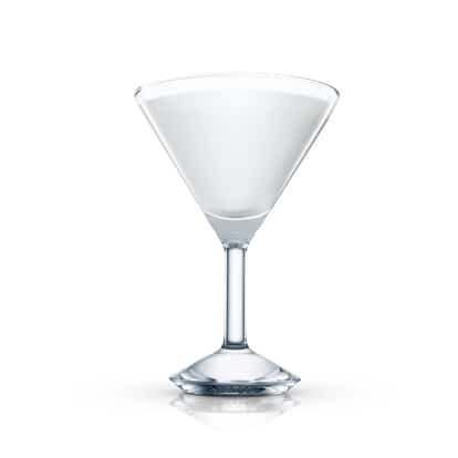 Platinum Blonde in a stemmed martini glass on white background