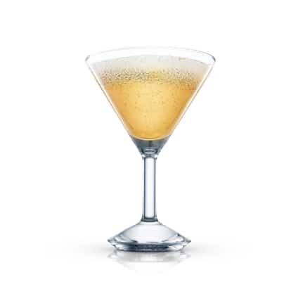 Ritz Cocktail in an Absolut martini glass on white background