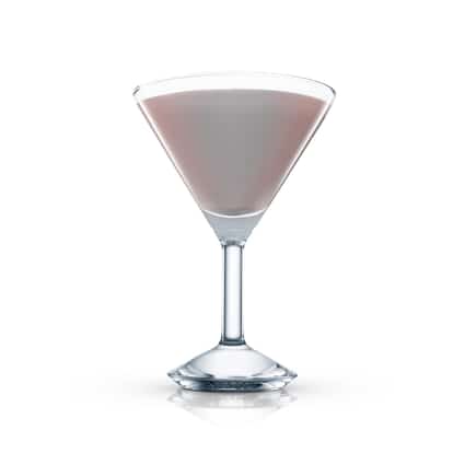 Russian Bear in a martini glass on white background