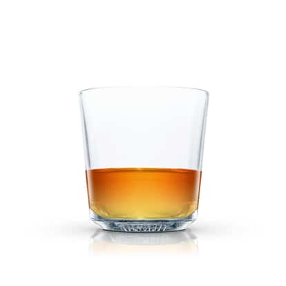 Rye Punch in an Absolut rocks glass on white background