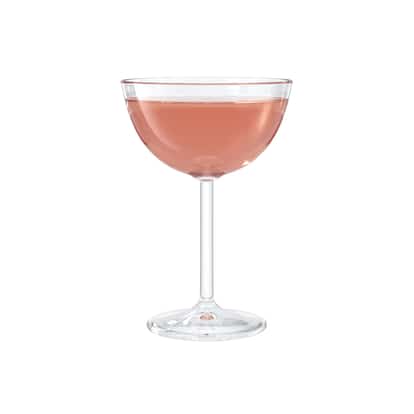 Scarpino in a coupe glass on white background