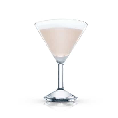Strawberry Dream in a martini glass on white background