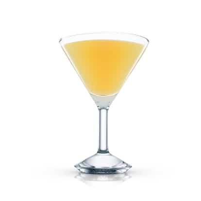 Tanglefoot in a martini glass on white background