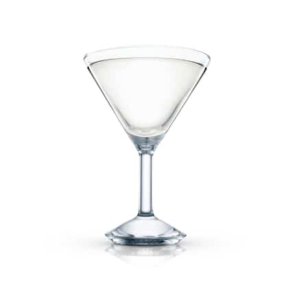 Ulanda served in a martini glass on white background