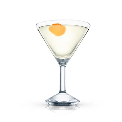 Vanilia Ruby in a martini glass with an orange peel