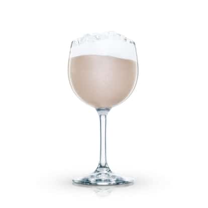 Westindies Special served in a stemmed wine glass over crushed ice topped with foam