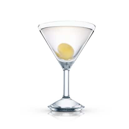 Z Martini in an Absolut martini glass with a single olive