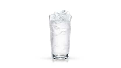 a glass of water