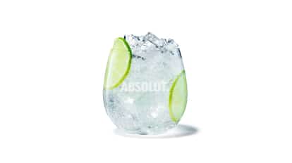 absolut and soda