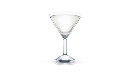 Absolut Ginger Martini in a stemmed martini glass on white background