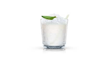 Beautiful Thing, The in an Absolut rocks glass with crushed ice and a mint leaf