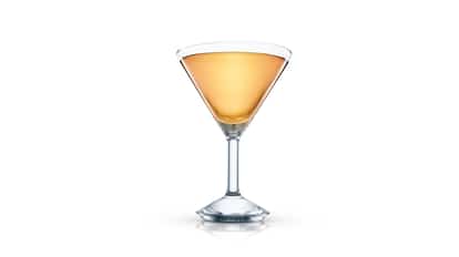 Commando in a martini glass on white background