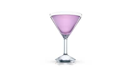 Esquire Martini in a martini glass on white background