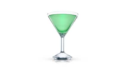 Hibernian Special in a martini glass on white background