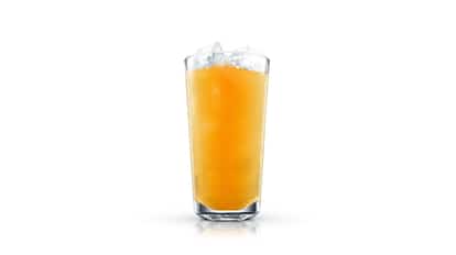 Mambo in a highball glass with ice on white background