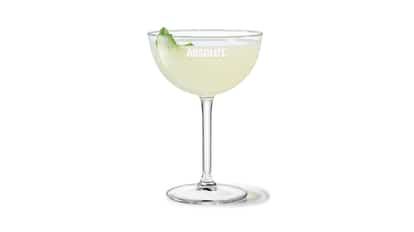 Walk On The Wild Side in an Absolut coupe glass with a mint leaf